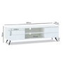 GRADE A2 - Large White Gloss TV Unit - TV's up to 77" - Rochelle