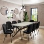 Large Taupe Gloss Dining Table - Seats 6 - Rochelle