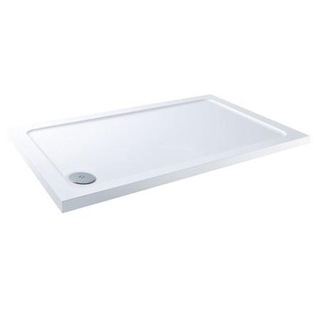 Claristone White Shower Tray & Corner Waste - 900 x 800mm