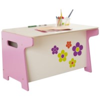 Millhouse Flower Toy Box & Desk in Pink