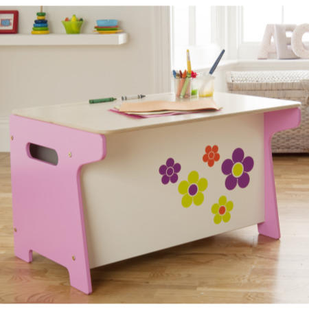 Millhouse Flower Toy Box & Desk in Pink