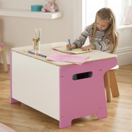Millhouse Flower Toy Box & Desk in Pink