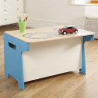 Millhouse Race Track Toy Box & Desk in Blue