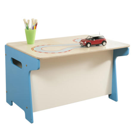 Millhouse Race Track Toy Box & Desk in Blue