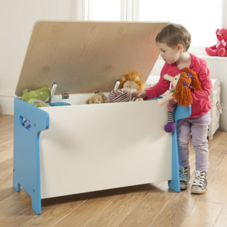 Millhouse Race Track Toy Box & Desk in Blue