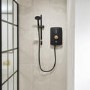 Triton Amala Metallic 9.5kW Black Electric Shower with Brushed Copper Push Button