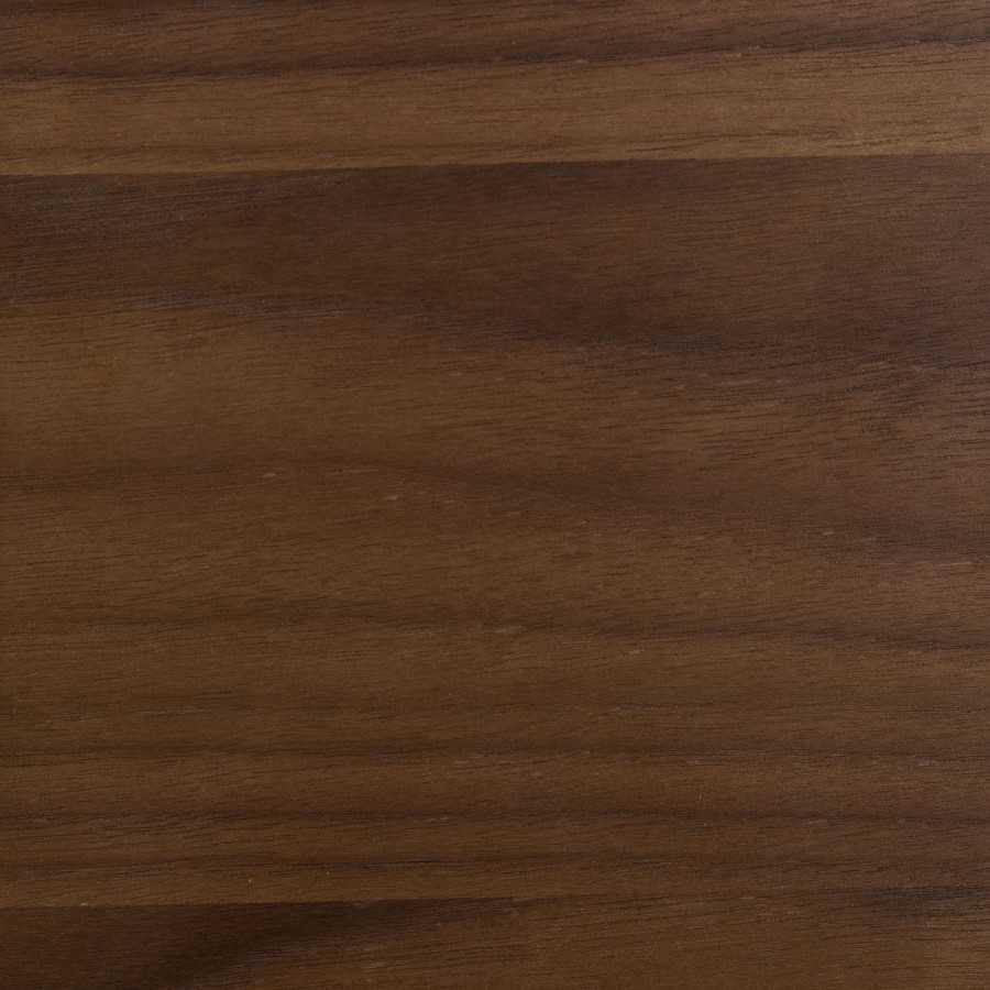 Walnut King Size Wooden Bed Frame With Upholstered Curved Headboard - Reece