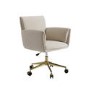Beige Chenille Swivel Office Chair - Reed 