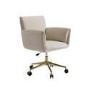 GRADE A2 - Beige Chenille Swivel Office Chair - Reed