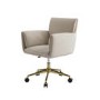 Beige Chenille Swivel Office Chair - Reed 