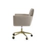 Beige Chenille Swivel Office Chair - Reed 