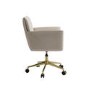 Beige Chenille Swivel Office Chair - Reed 