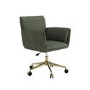 Green Chenille Swivel Office Chair - Reed 