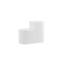 Set of 2 White Fluted Side Table -Reed