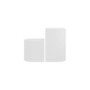 White Ribbed Set of 2 Side Table - Reed
