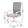 Pink Mesh Swivel High Back Office Chair - Regan