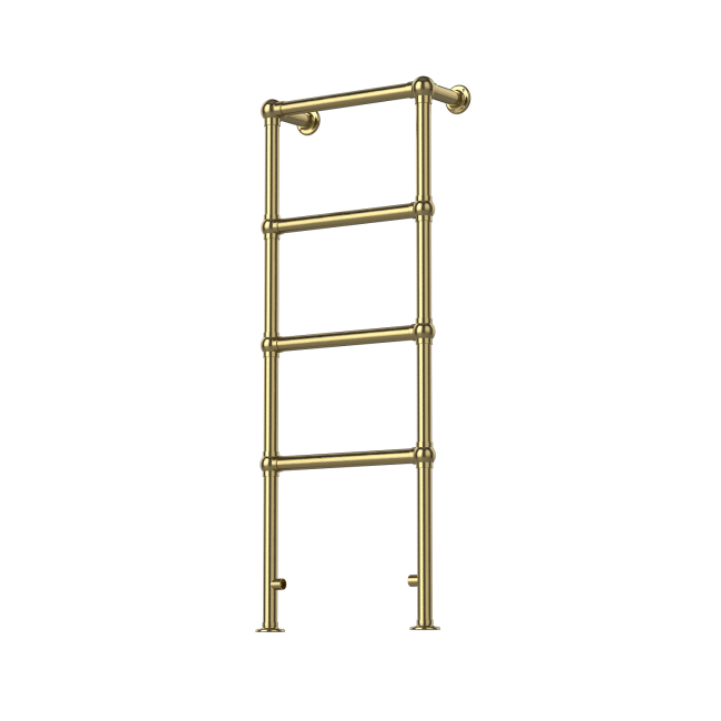 Brass Vertical Traditional Towel Rail Radiator 1200 x 479mm - Regent