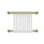 White and Brass Traditional Column Radiator with Towel Rail 510 x 740mm - Regent