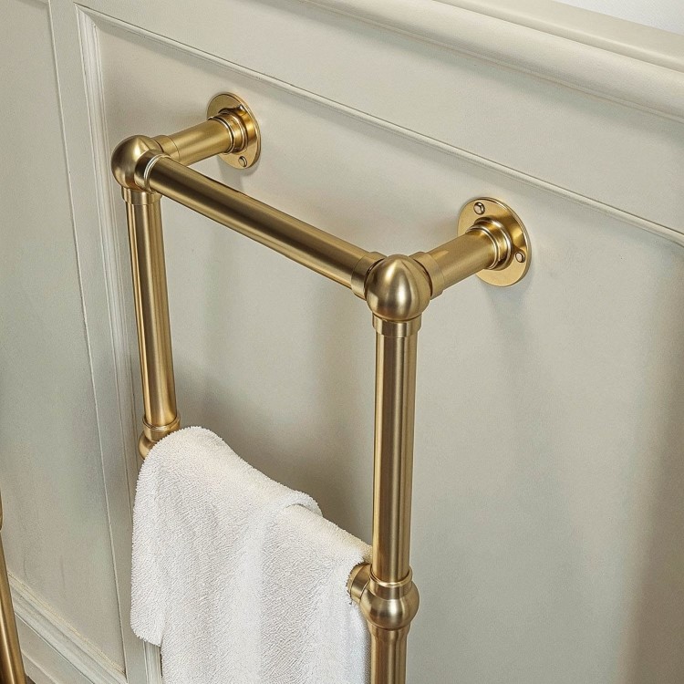 Brass Vertical Traditional Towel Radiator 700 x 400mm - Regent