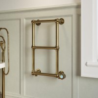 Brass Vertical Traditional Electric Towel Radiator 700 x 400mm - Regent
