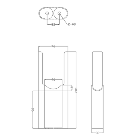 Reggio Black Two Column Traditional Radiator Feet