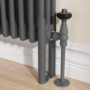 Reggio Anthracite Three Column Traditional Radiator Feet