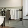 White and Black Traditional Column Radiator with Towel Rail 510 x 740mm - Regent