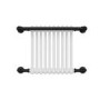 White and Black Traditional Column Radiator with Towel Rail 510 x 740mm - Regent