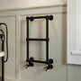 Black Vertical Traditional Towel Radiator 700 x 400mm - Regent