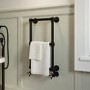 Black Vertical Traditional Towel Radiator 700 x 400mm - Regent