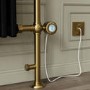 Black and Brass Electric Traditional Column Radiator with Towel Rail 952 x 659mm - Regent