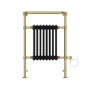 Black and Brass Electric Traditional Column Radiator with Towel Rail 952 x 659mm - Regent