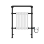 White and Black Electric Traditional Column Radiator with Towel Rail 952 x 659mm - Regent
