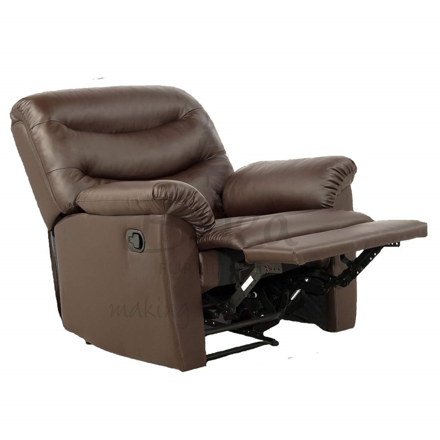 Birlea Furniture Regency PU Leather Recliner Chair in Brown