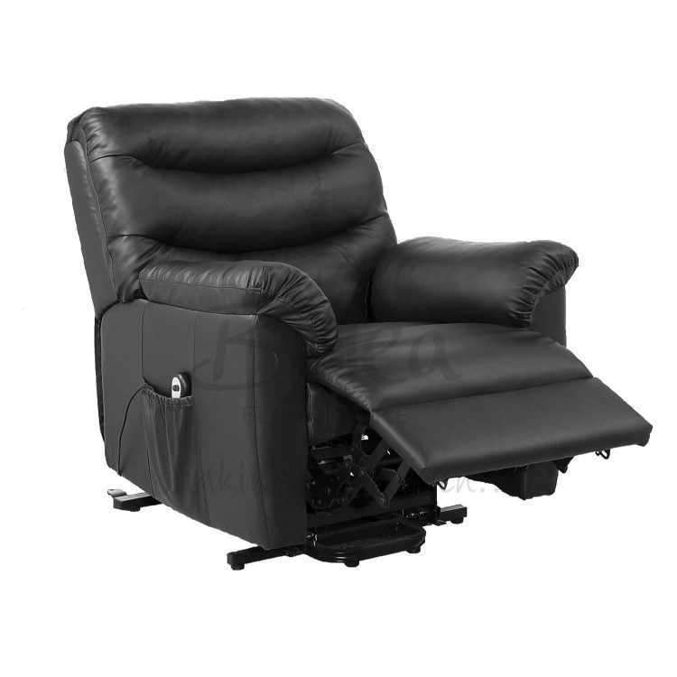 Birlea Furniture Regency PU Leather Rise & Recline Chair in Black