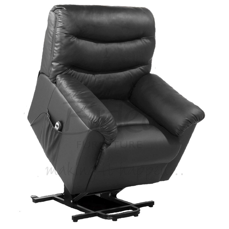 Birlea Furniture Regency PU Leather Rise & Recline Chair in Black