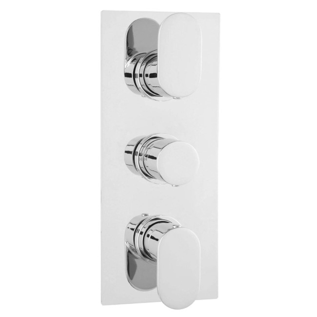 Round Triple Thermostatic Shower Valve With Diverter