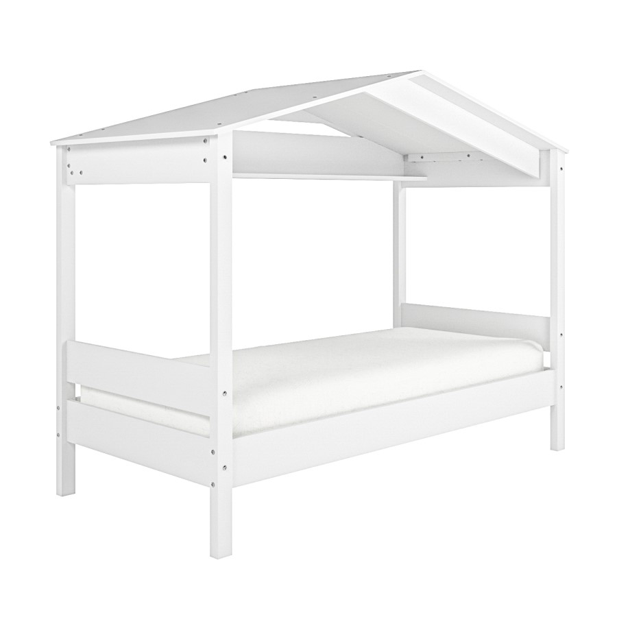 Single House Bed Frame in White - Remy