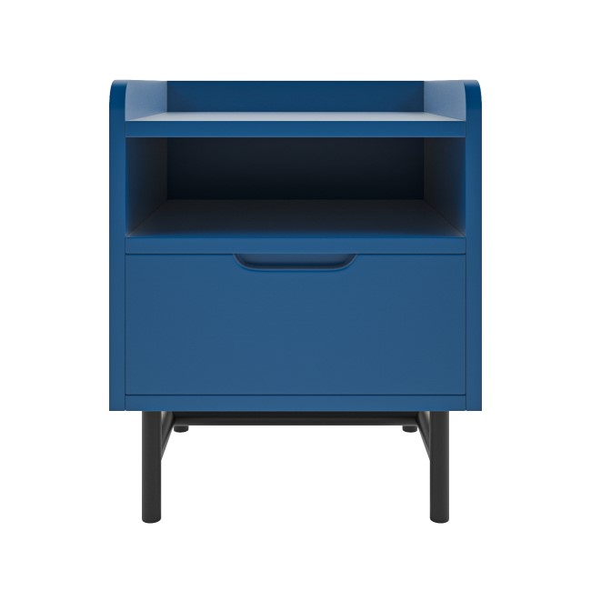 Kids Blue Bedside Table with Drawer - Rueben