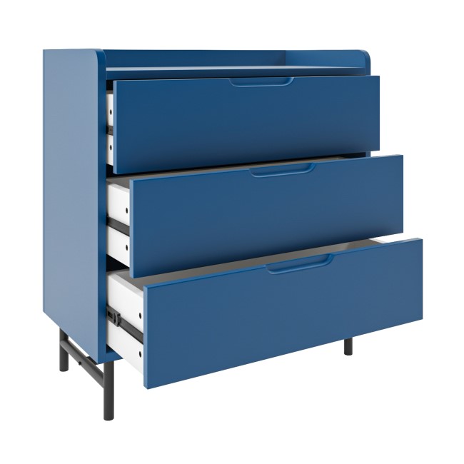 Kids Blue Chest of 3 Drawers - Rueben