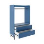 Kids Blue Open Wardrobe with 2 Drawers - Rueben