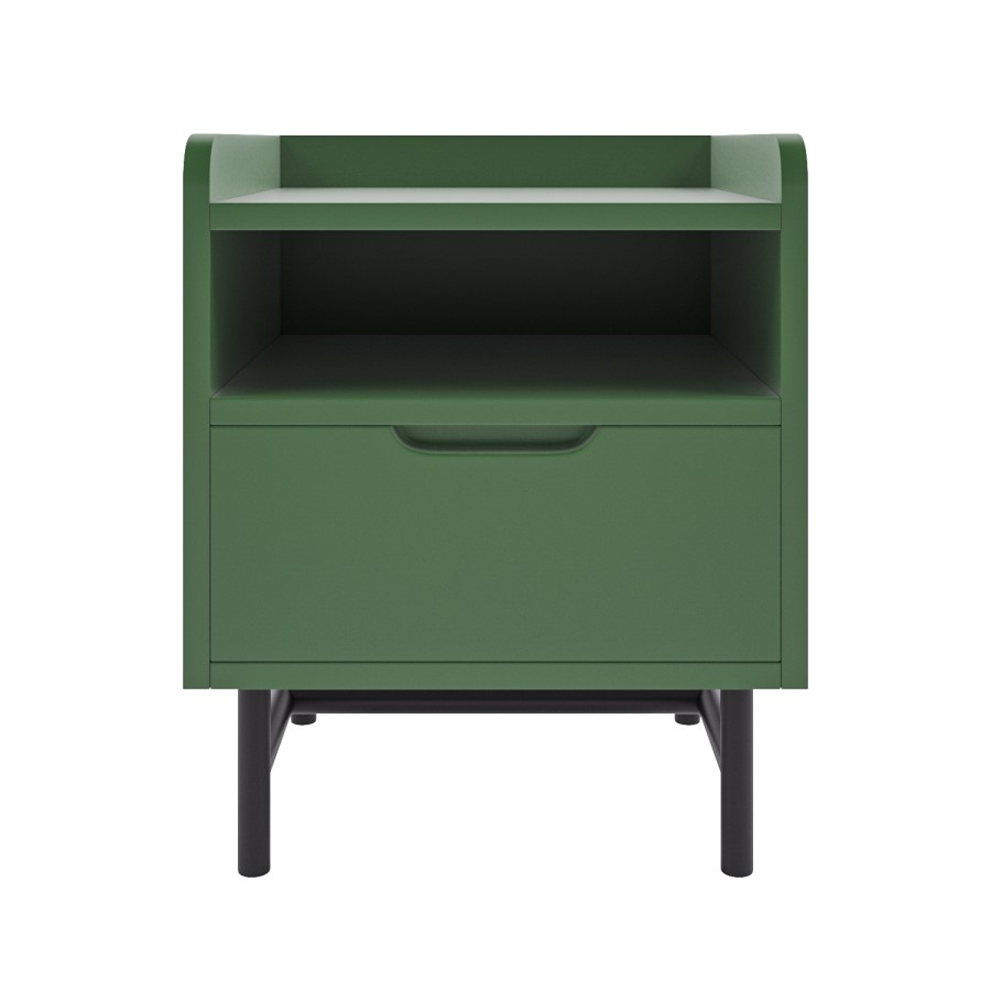 Kids Green Bedside Table with Drawer - Rueben