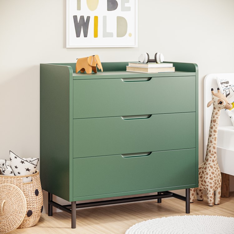 Kids Green Chest of 3 Drawers - Rueben