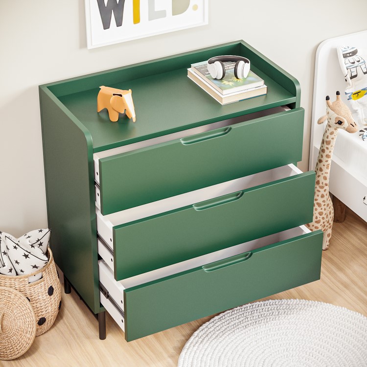 Kids Green Chest of 3 Drawers - Rueben