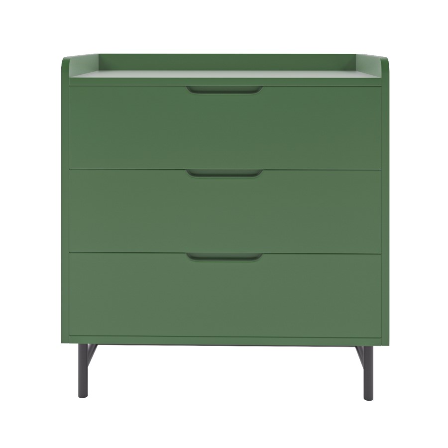 Kids Green Chest of 3 Drawers - Rueben
