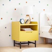 Kids Yellow Bedside Table with Drawer - Rueben