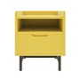 Kids Yellow Bedside Table with Drawer - Rueben