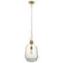 Large Clear Glass Pendant Light - 27cm x 42cm - Pittsburgh