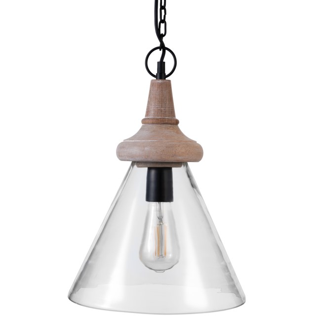 Scandi Style Glass Cone Pendant Light - Durham