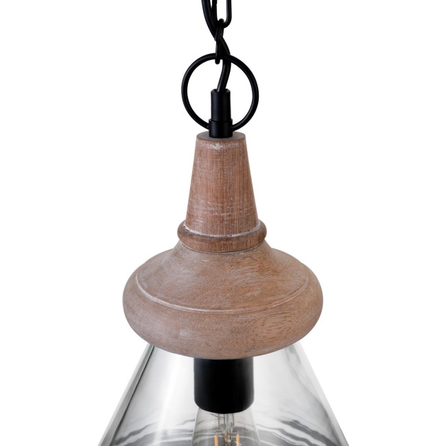 Scandi Style Glass Cone Pendant Light - Durham